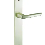 Ensemble de poignées pour porte intérieure Picardie sans trou, carré 8mm, entr'axes 195mm, couleur champagne - THIRARD