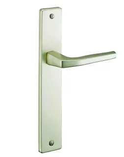 Ensemble de poignées pour porte intérieure Picardie sans trou, carré 8mm, entr'axes 195mm, couleur champagne - THIRARD