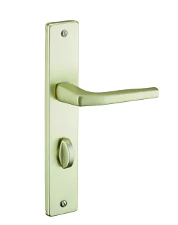 Ensemble de poignées pour porte intérieure Picardie à condamnation, carré 8mm, entr'axes 195mm, couleur champagne - THIRARD