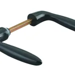 Paire de béquilles Beluga pour porte, carré 7mm, 1 portée, marron - THIRARD