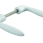 Paire de béquilles Beluga pour porte, carré 7mm, 1 portée, blanc - THIRARD