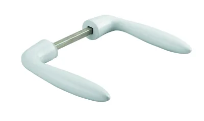 Paire de béquilles Beluga pour porte, carré 7mm, 1 portée, blanc - THIRARD