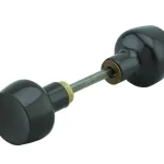 Paire de boutons Horga pour porte, carré 6mm, 1 portée, marron - THIRARD