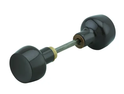Paire de boutons Horga pour porte, carré 6mm, 1 portée, marron - THIRARD