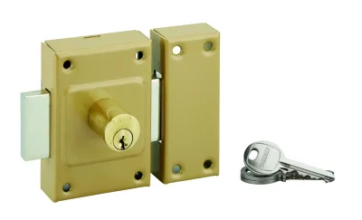Verrou double entrée Concorde pour porte d'entrée, cylindre 40mm, acier, 3 clés, époxy bronze - THIRARD
