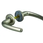 Paire de béquilles pour porte d'entrée Chantilly, carré 7mm, anodisé inox - THIRARD