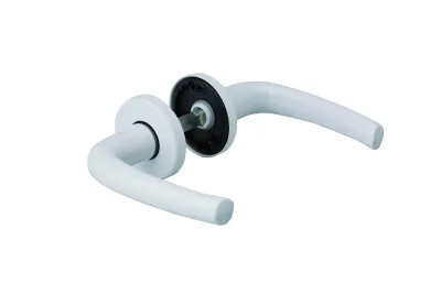 Paire de béquilles pour porte d'entrée Chantilly, carré 7mm, laqué blanc - THIRARD