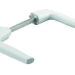 Paire de béquilles pour porte, carré 7x100mm, 1 portée, blanc - THIRARD