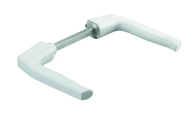 Paire de béquilles pour porte, carré 7x100mm, 1 portée, blanc - THIRARD