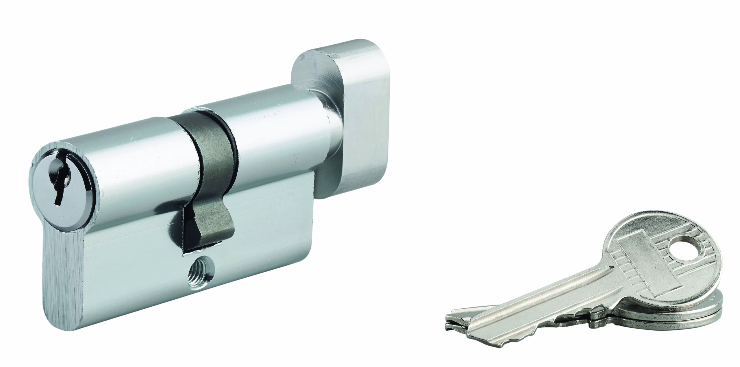 Cylindre PROFILE ECO avec bouton 30 x 30 mm nickel 3 clés | Thirard