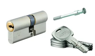 Cylindre de serrure double entrée Transit 2 pour Trimax A2P*, 35x30mm, nickel, 4 clés - THIRARD