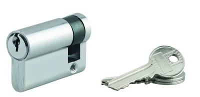 Demi-cylindre de serrure Ecopro, 40x10mm, anti-arrachement, 3 clés, nickel - SP