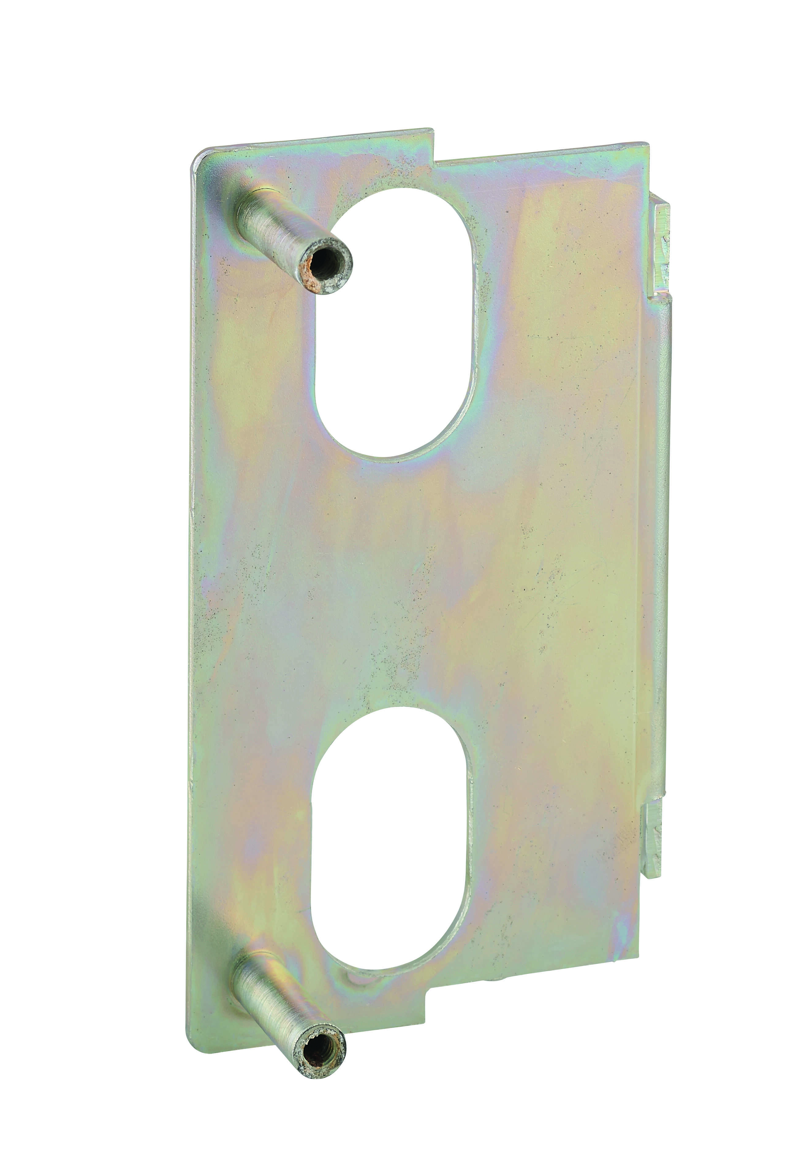 Plaque de fixation pour serrure verticale, à souder, réversible - THIRARD