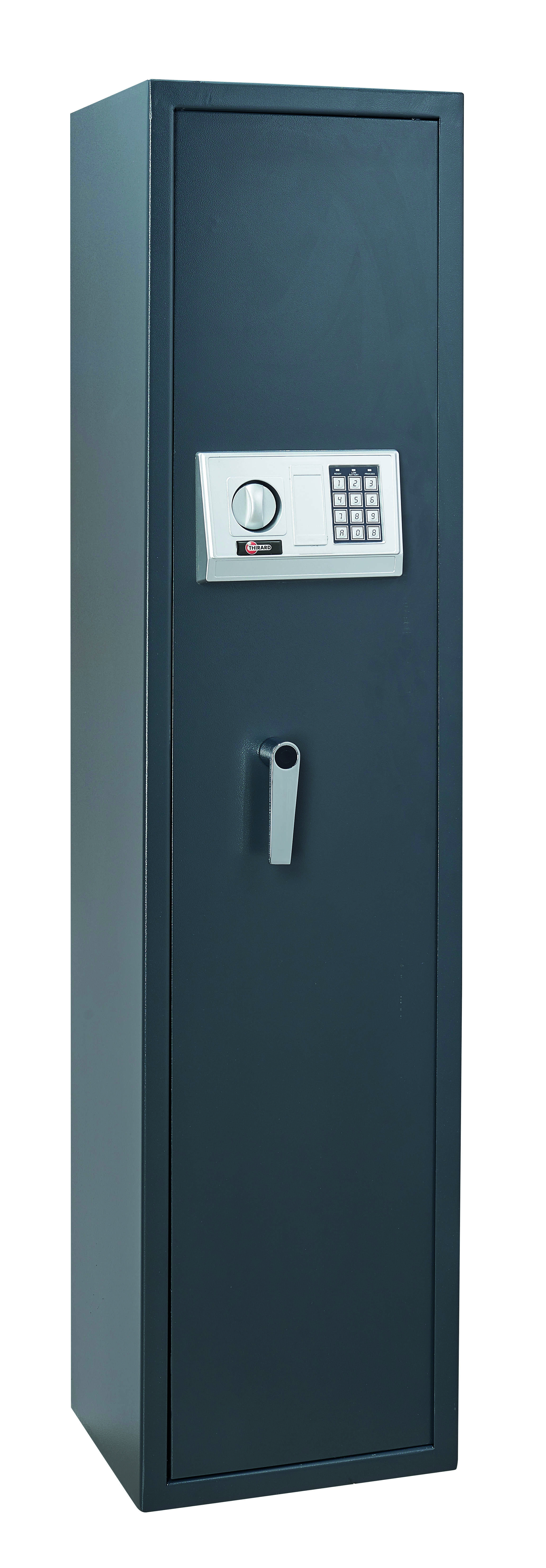 Armoire à fusils Cardiff, fermeture électronique à code, 2 pênes, capacité de 5 fusils - THIRARD