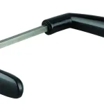 Paire de béquilles pour serrure de portail, carré 7mm, noir - THIRARD