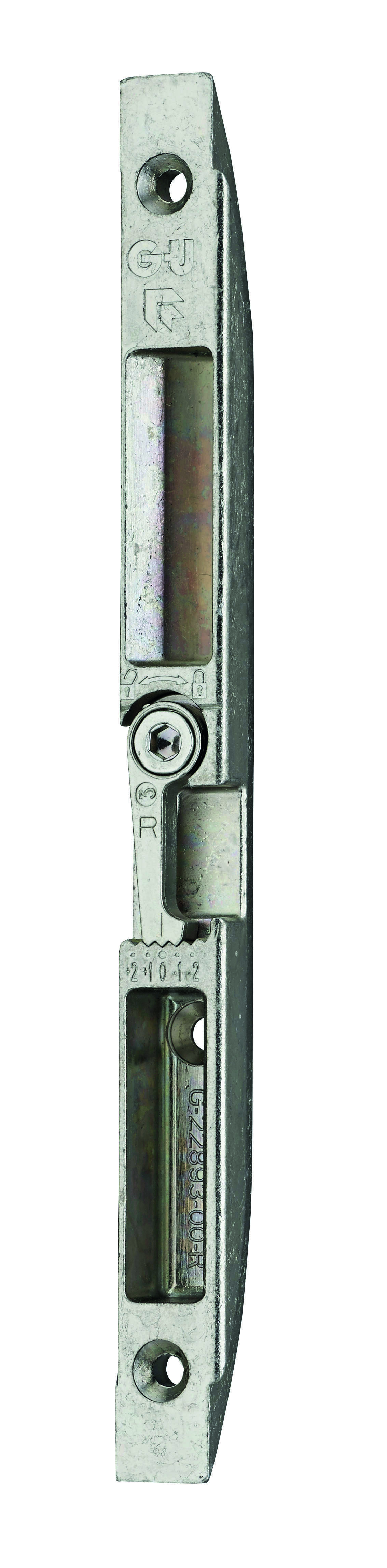 Gâche centrale encastrable pour porte d'entrée bois, droite, 189x16x15.5mm, Fercomatic, G-22893-00-R-1 - FERCO by THIRARD