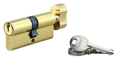 Cylindre de serrure à bouton SA, 35Bx35mm, anti-arrachement, laiton, 3 clés - THIRARD