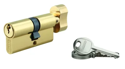 Cylindre de serrure à bouton SA, 30Bx35mm, anti-arrachement, laiton, 3 clés - THIRARD
