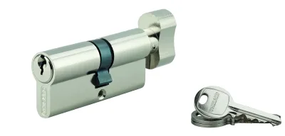 Cylindre de serrure à bouton SA, 35Bx30mm, anti-arrachement, nickel, 3 clés - THIRARD
