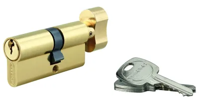 Cylindre de serrure à bouton, 30Bx40mm, anti-arrachement, laiton, 3 clés - THIRARD