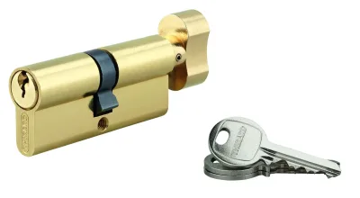 Cylindre de serrure à bouton SA, 40Bx40mm, anti-arrachement, laiton, 3 clés - THIRARD