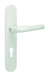 Poignée de porte Garniture extérieure Chantilly, 7 x125 mm, pour serrure Tribando, blanc - THIRARD