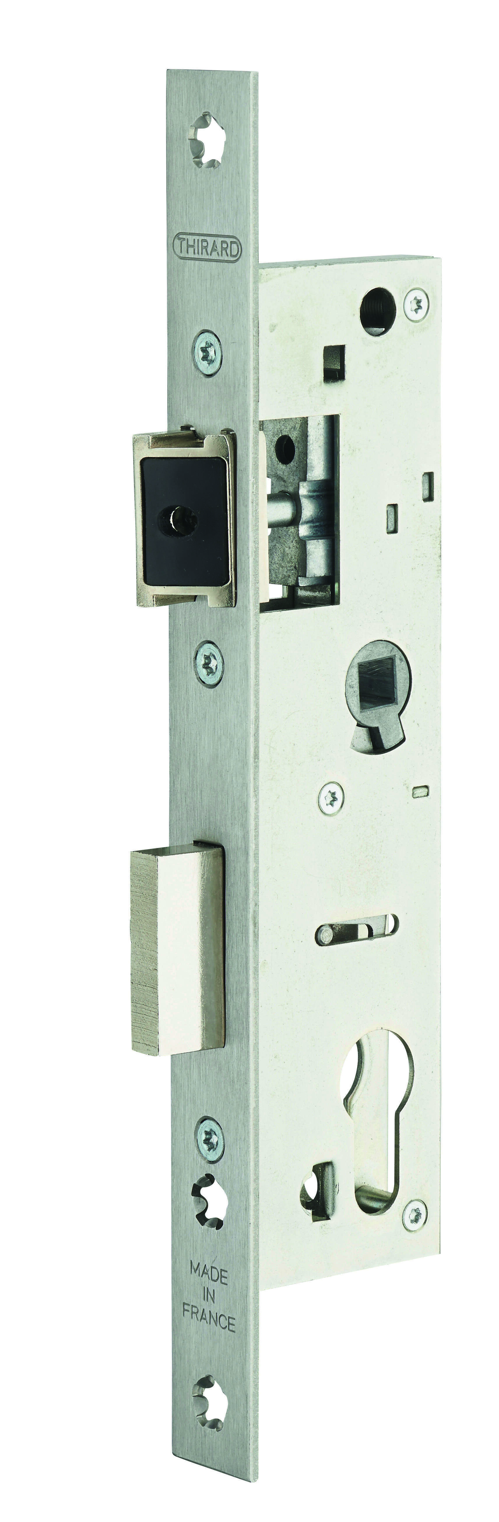 Boitier de serrure à cylindre pour porte d'entrée, axe 30 mm, entr'axe 70 mm - THIRARD