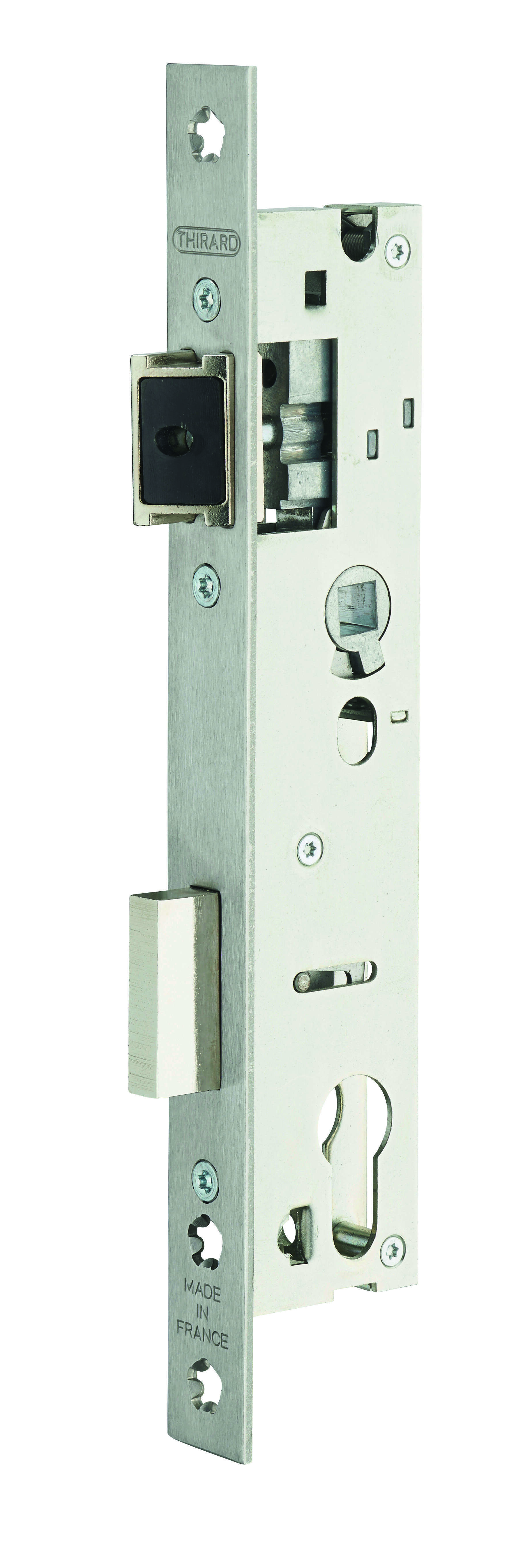 Boitier de serrure à cylindre pour porte d'entrée, axe 26 mm, entr'axe 92 mm, bouts carrés - THIRARD