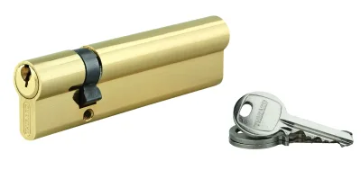 Cylindre de serrure double entrée SA, 30x90mm, anti-arrachement, laiton, 3 clés - THIRARD