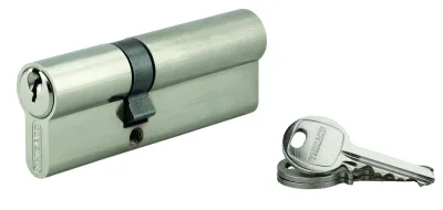 Cylindre de serrure double entrée SA, 35x55mm, anti-arrachement, nickel, 3 clés - THIRARD