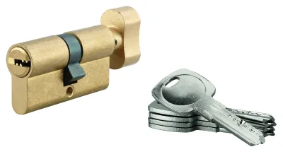 Cylindre de serrure à bouton 5G, 30Bx30mm, laiton, anti-arrachement, 5 clés - SP