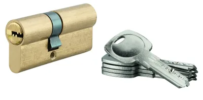 Cylindre de serrure à double entrée 5G, 30x40mm, laiton, anti-arrachement, 5 clés - SP