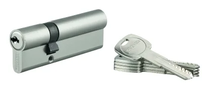 Cylindre de serrure double entrée Trafic 6, 30x60mm, anti-arrachement, anti-perçage, nickel, fonction urgence 5 clés - THIRARD