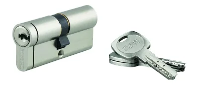 Cylindre européen Transit 2 35X35 nickel, anti-perçage, anti-effraction, 3 clés réversibles - THIRARD