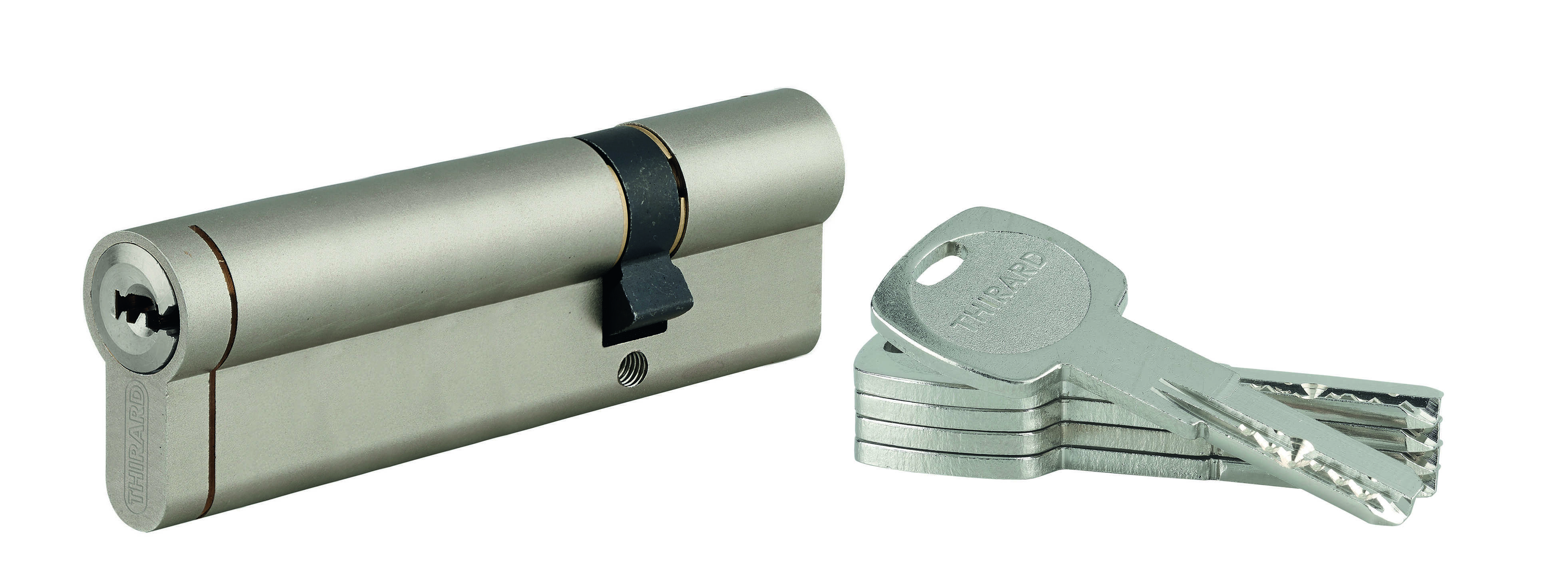 Cylindre de serrure débrayable Transit 1, 30x80mm, 5 clés, nickelé - THIRARD