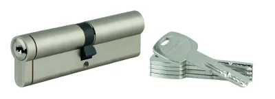 Cylindre de serrure débrayable Transit 1, 50x60mm, 5 clés, nickelé - THIRARD