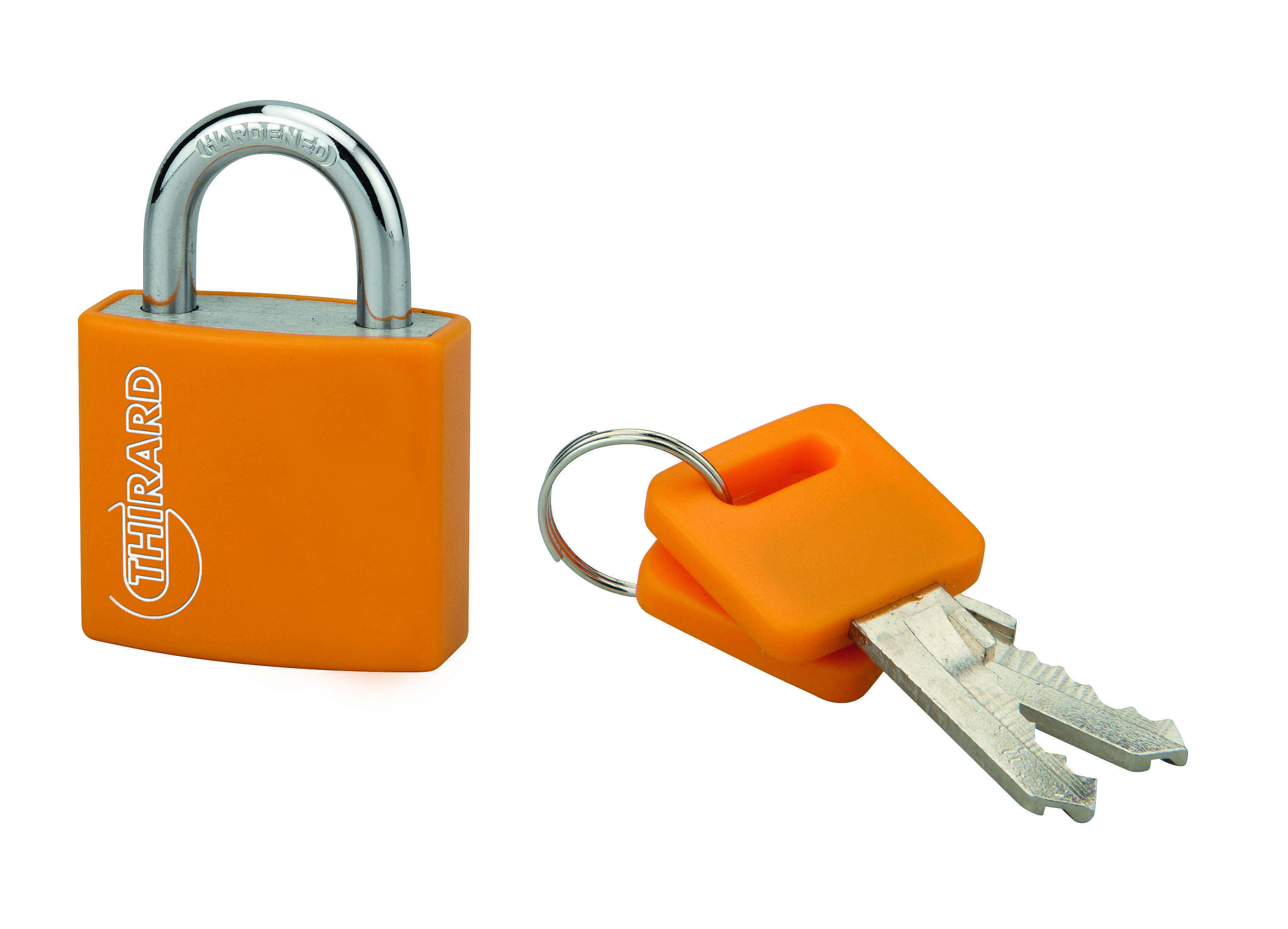 Cadenas à clé Maxium Color Orange, intérieur, aluminium, 30mm, 2 clés - THIRARD