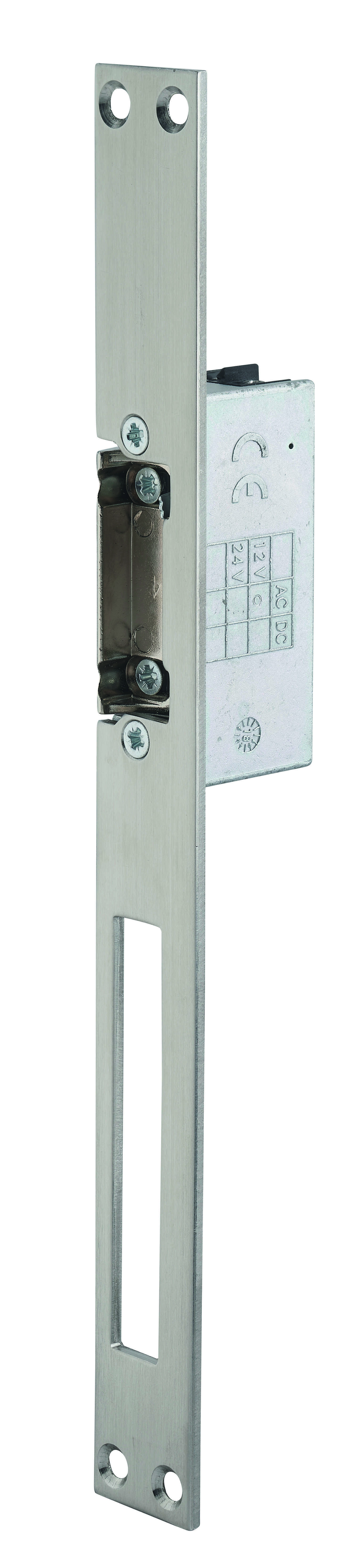 Gâche électrique encastrable à rupture pour porte bois et métal, réversible, 12V, inox - THIRARD