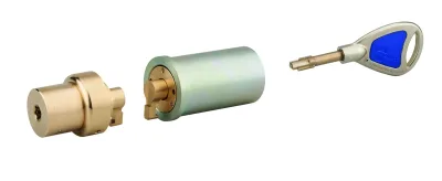 Cylindre adaptateur rond COBRA PLX, double entrée, 35x55mm, Ø 23 mm 3 clés