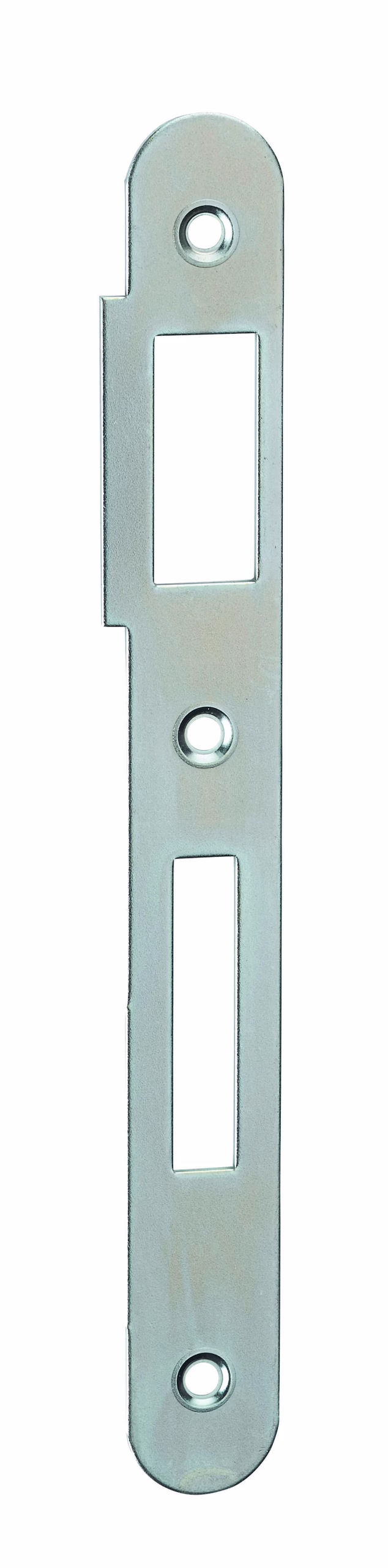 Gâche pour serrure à encastrée zinguée à bouts ronds, avec traine 3mm, hauteur 170mm -  THIRARD