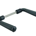 Paire de béquilles torsadés pour porte, carré 7mm, inox - THIRARD