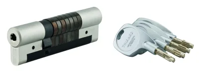 Cylindre européen Cobra 2 33X68mm Nickelé, anti-effraction, anti-cambriolage, anti-perçage, 4 clés ergonomiques - THIRARD