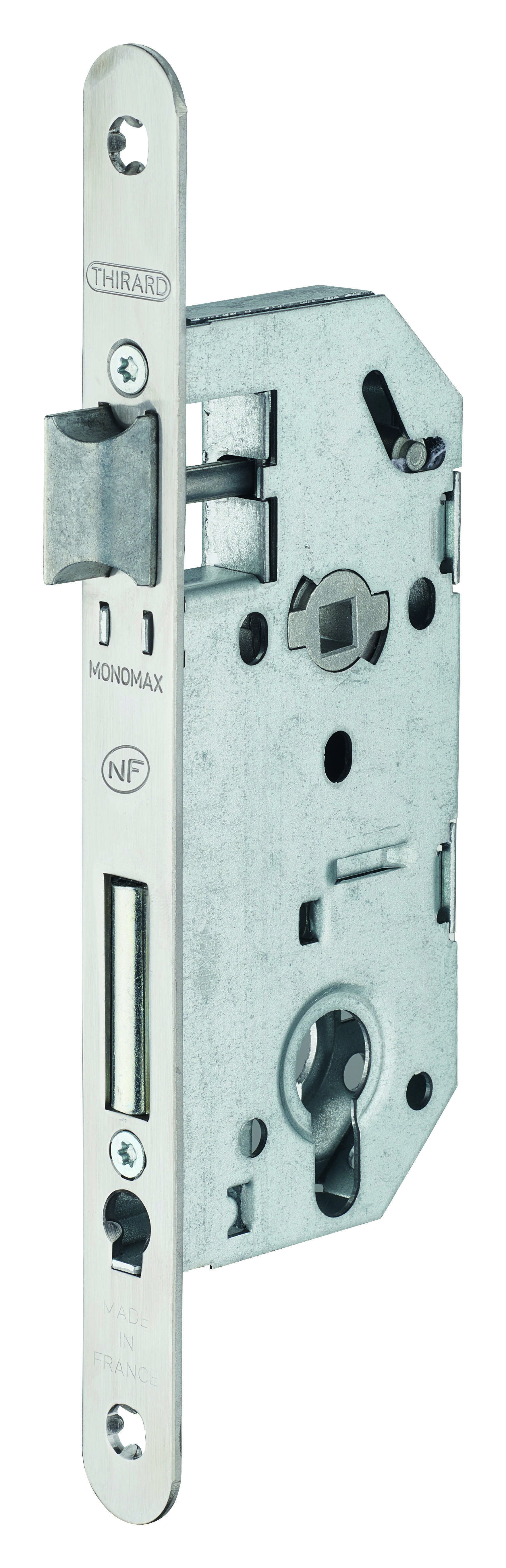 Boitier MONOMAX NF à cylindre axe 40mm têtière inox BR sans gâche (25 pièces non décolisable)