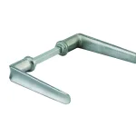 Paire de béquilles pour porte, carré 7mm, 1 portée, alu poli - THIRARD