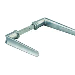 Paire de béquilles Alsace pour porte, carré 8mm, 1 portée, argent - THIRARD