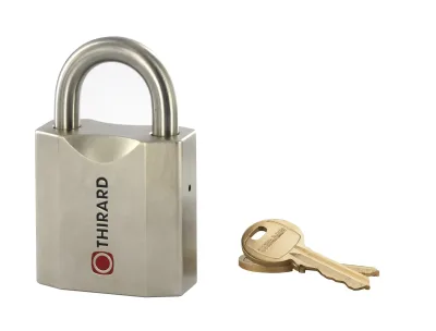 Cadenas VARIO-P Laiton Nickelé 60mm Anse Inox 2 clés