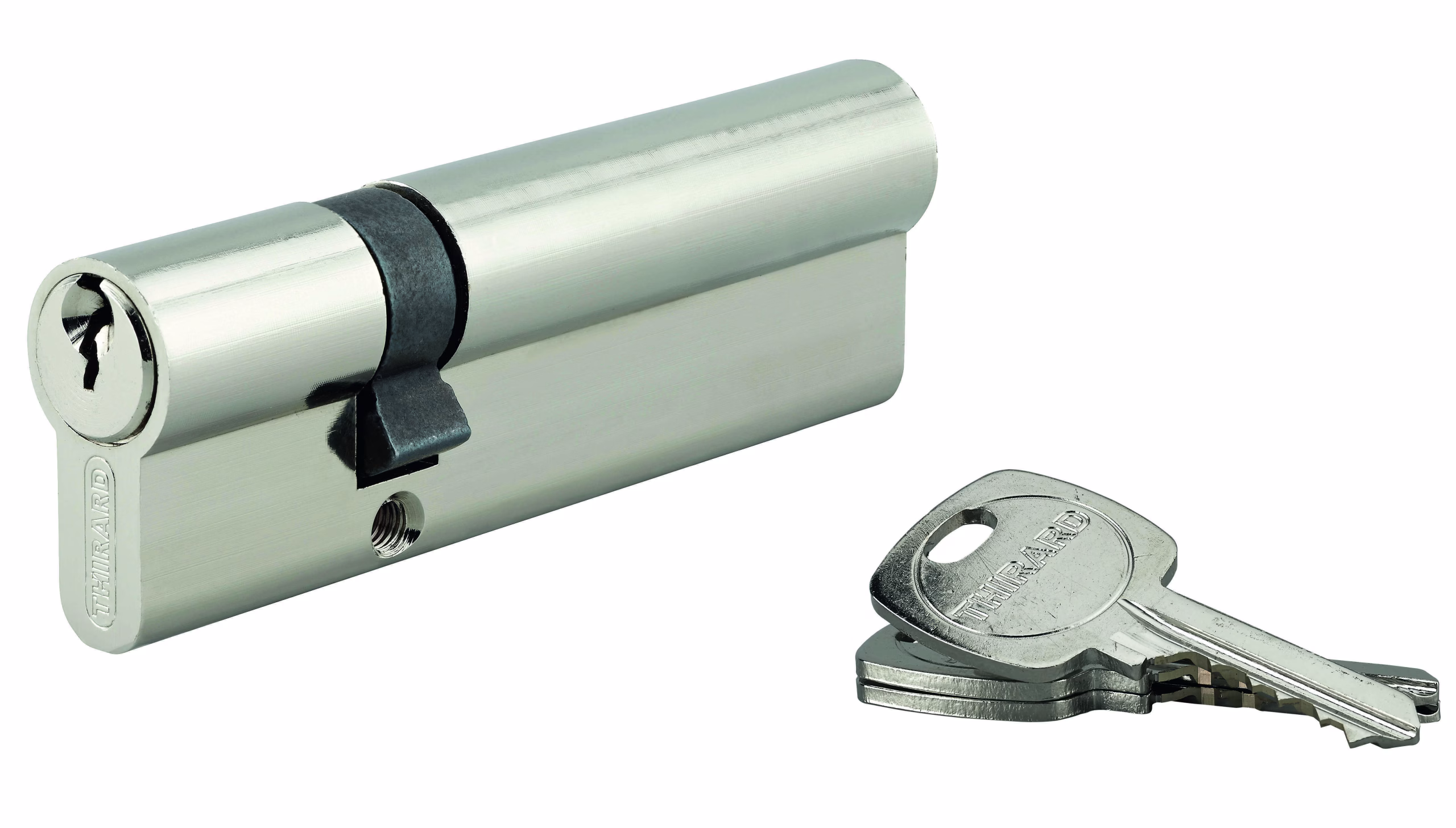 Cylindre de serrure double entrée STD UNIKEY (achetez-en plusieurs, ouvrez avec la même clé), 30x60mm, 3 clés, nickelé - THIRARD