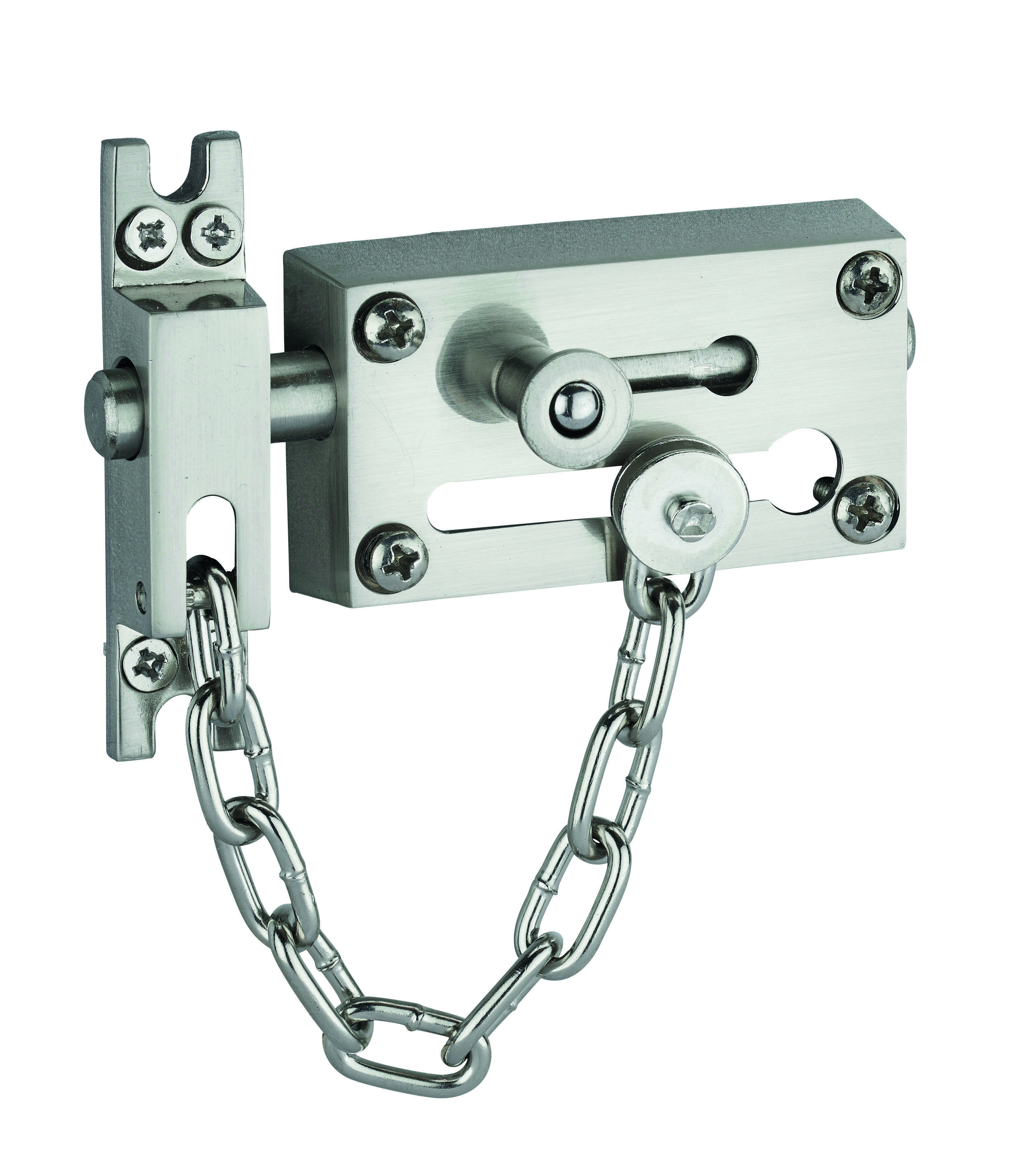 VERROU ENTREBAILLEUR A CHAINETTE - NICKEL SATIN
