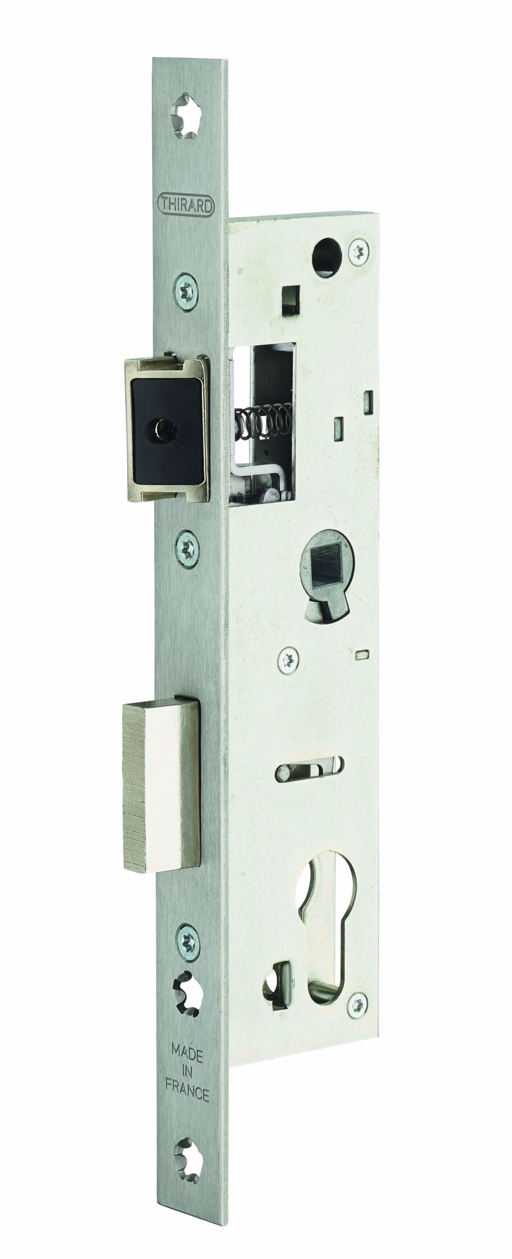 Boitier de serrure encastrable à cylindre pour porte d'entrée, axe 30mm, bouts carrés - THIRARD