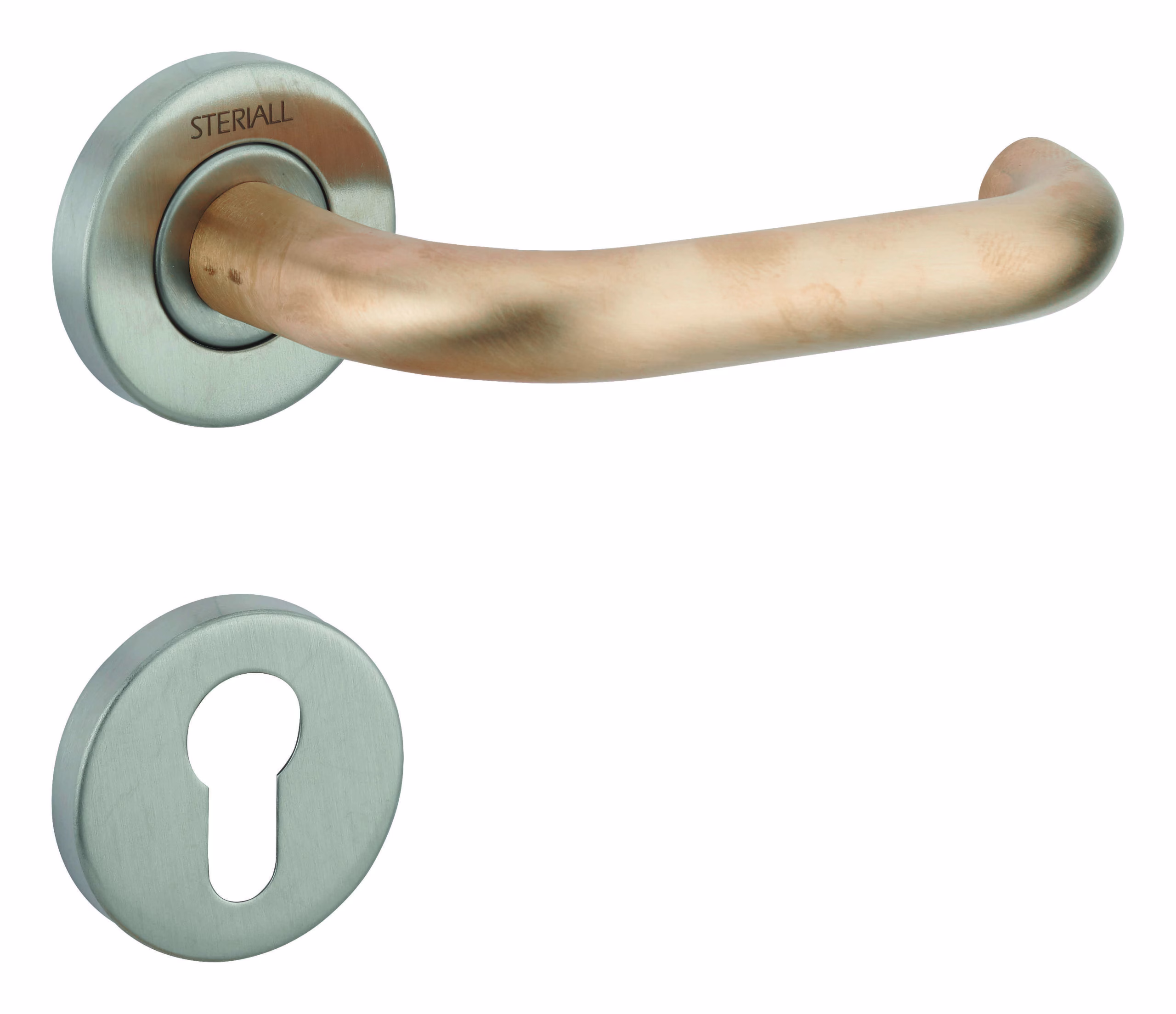 Béquilles / Rosaces antibactériennes pour porte d'entrée, carré de 7mm - STERIALL by THIRARD
